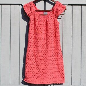 Rabbit Rabbit Rabbit Designs Coral Eyelet Dress – Size 6